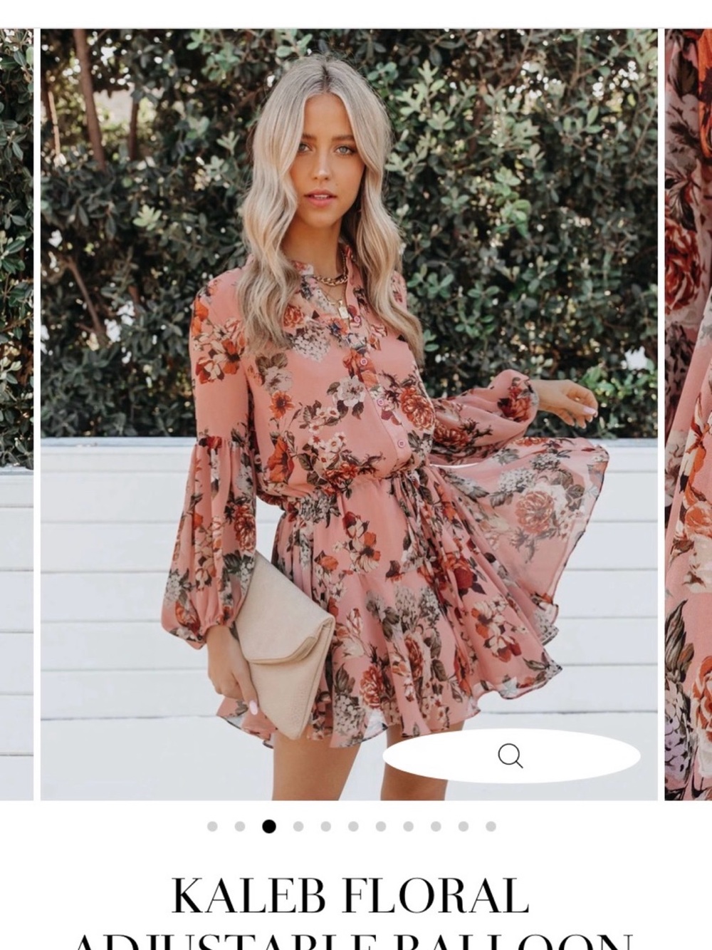 Vici Dusty Rose Floral Mini Dress